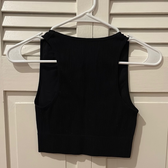 Garage Women's Black Ribbed Tank Top - Picture 5 of 5